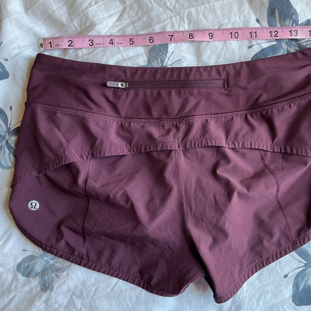 Lululemon Speed Up Low Rise Lined Shorts Size 6 Cassis
